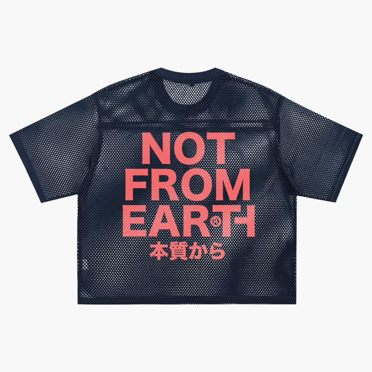 Crop Circle Net Tee Blue