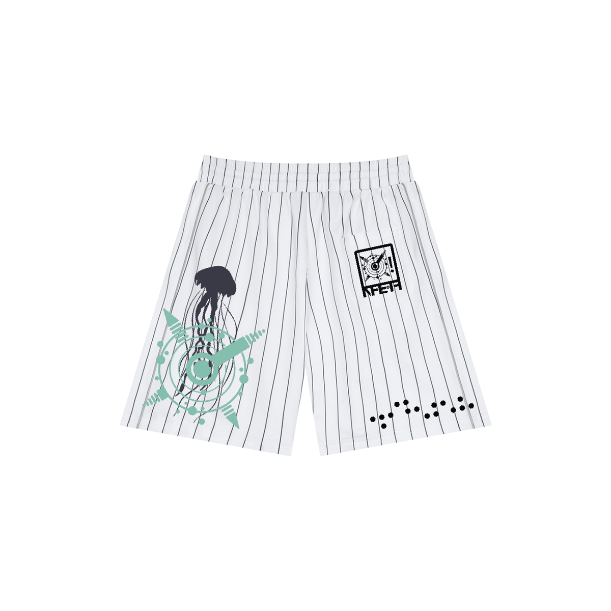 Tentacles Unisex Striped Loose Fit Shorts