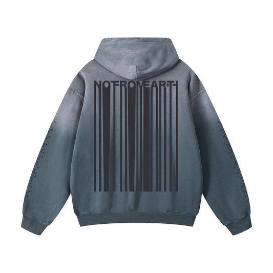 Crop Circle Signal Hoodie Blue