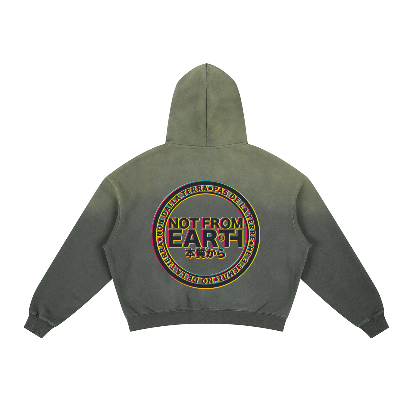 Frayed Sunfade Boxy Fleece Hoodie
