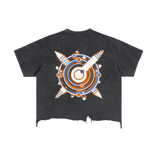Vintage Wash Boxy Distressed Hem T-Shirt