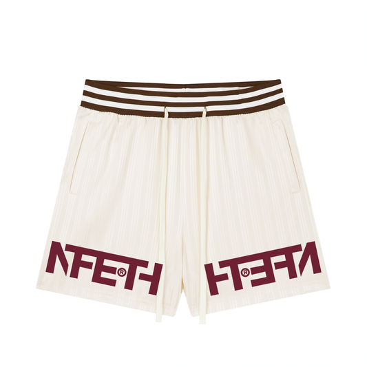Unisex Striped Drawstring Shorts