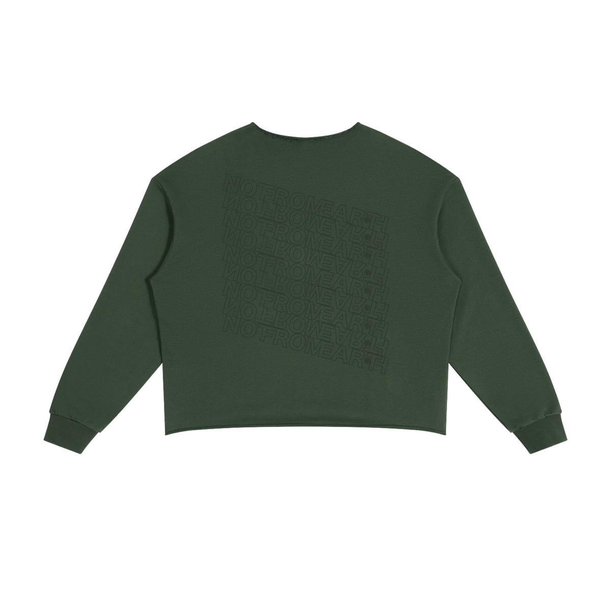 Unisex Paneled Raw Edge Boxy Sweatshirt