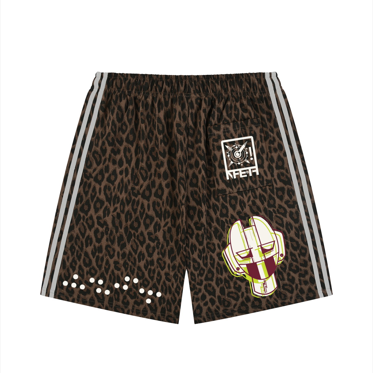Unisex Heavyweight Leopard Drawstring Shorts