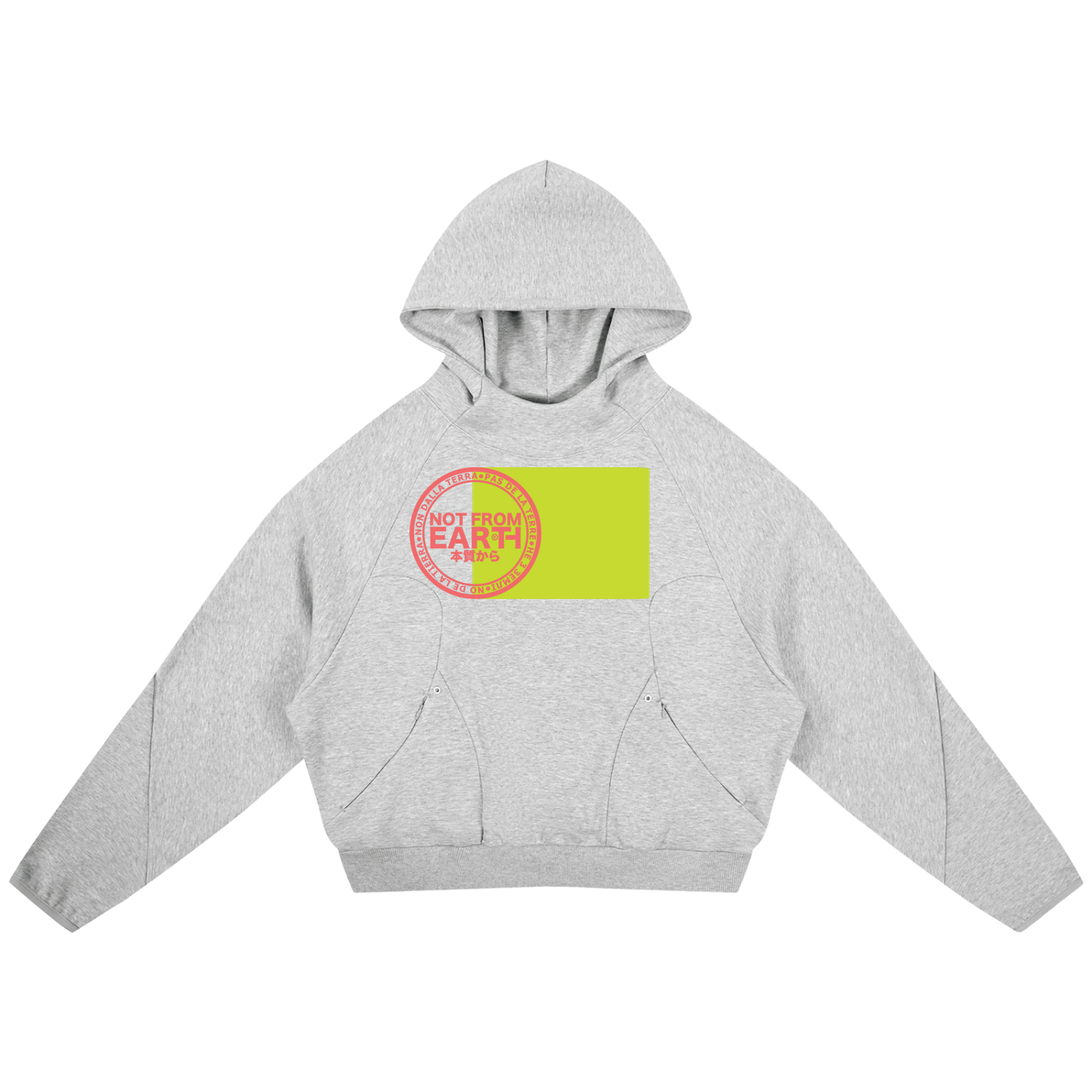 Curved Panel Raglan Hoodie