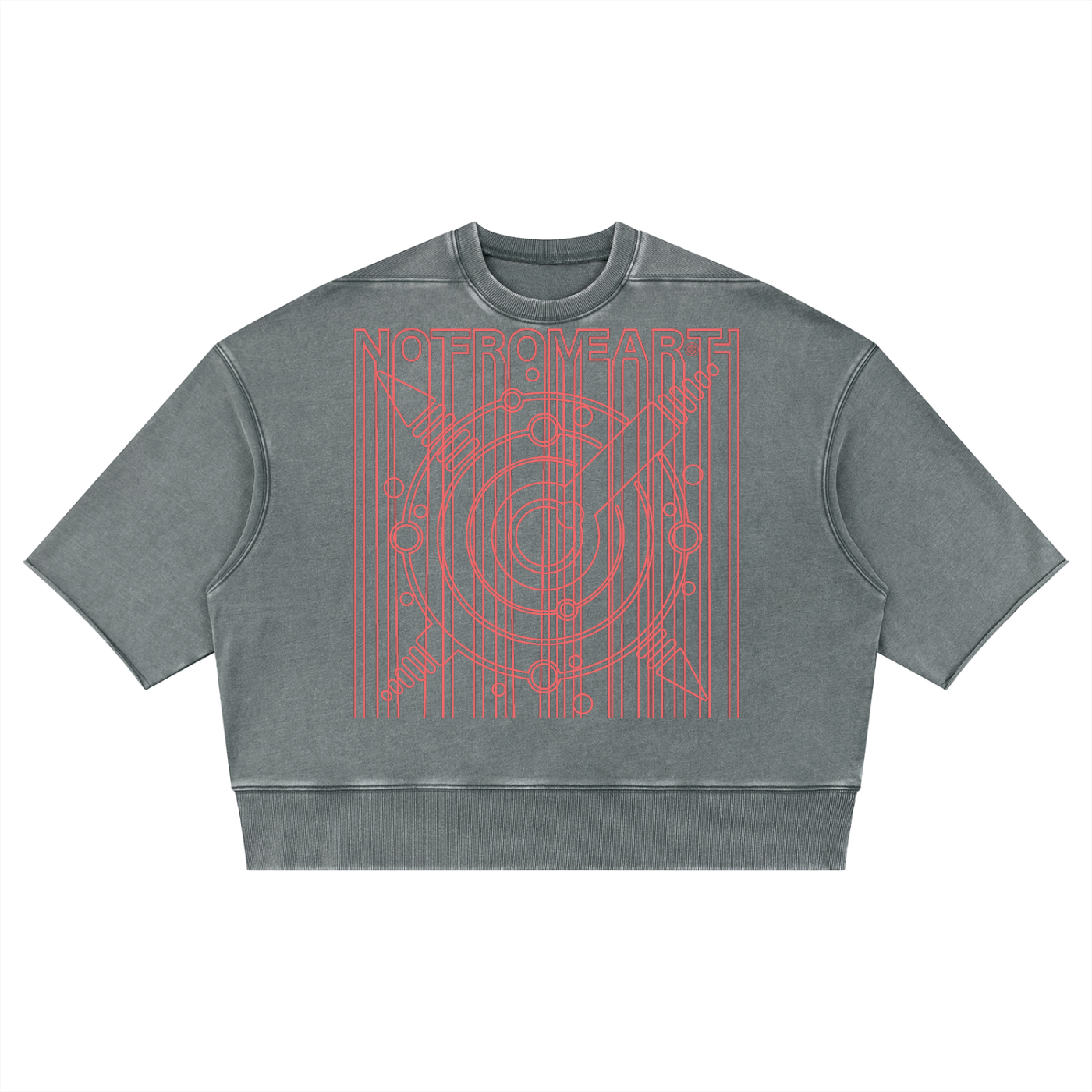 Unisex Mineral Wash Boxy Raw Edge T-Shirt