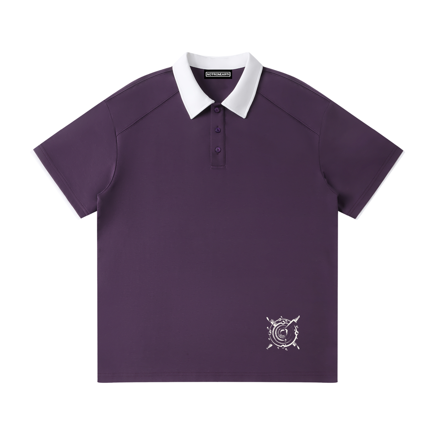 Contrast Collar Raglan Polo Shirt