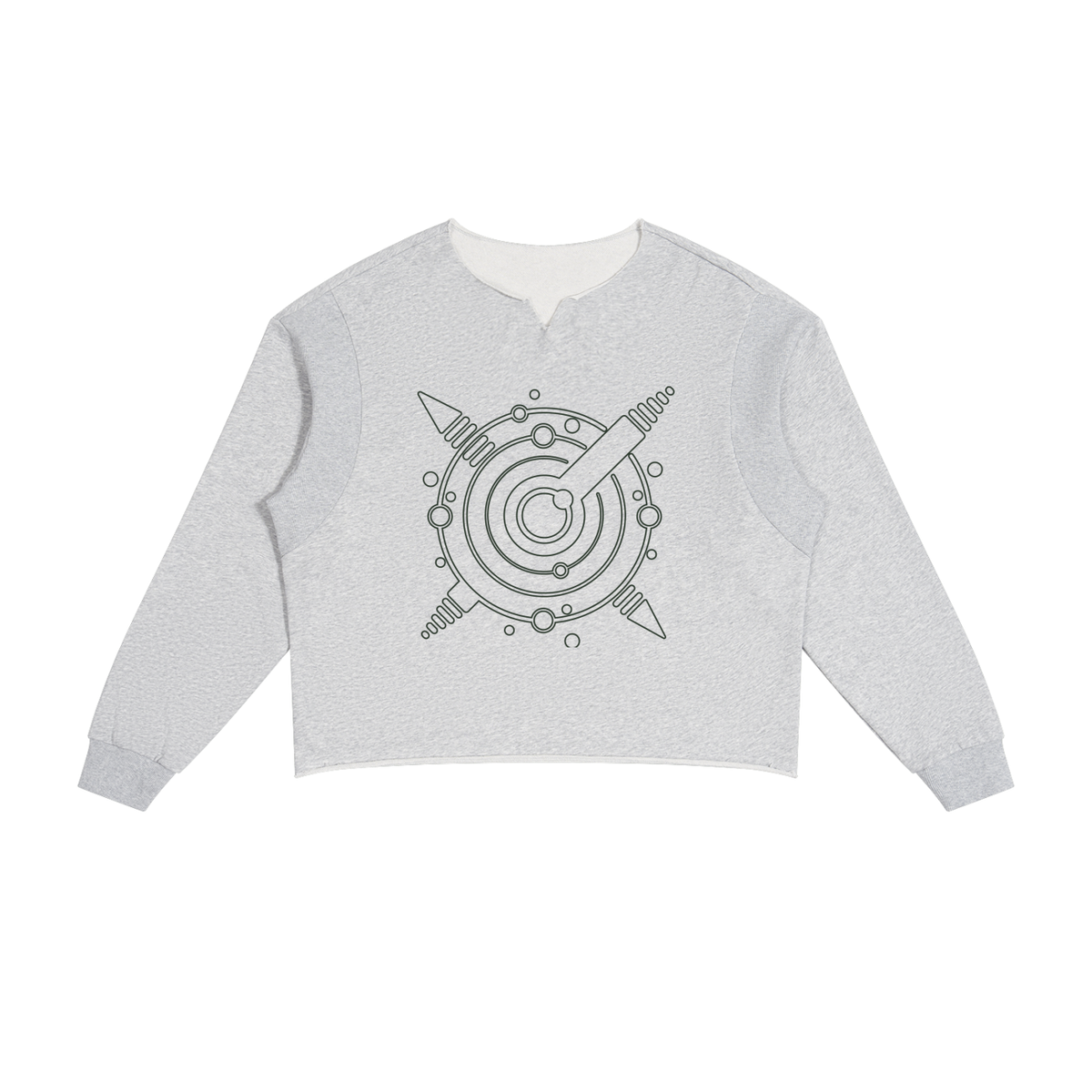 Unisex Paneled Raw Edge Boxy Sweatshirt