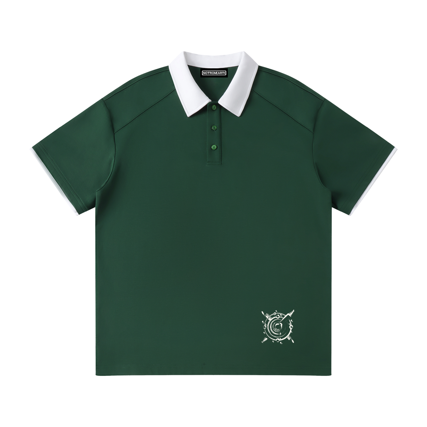 Contrast Collar Raglan Polo Shirt