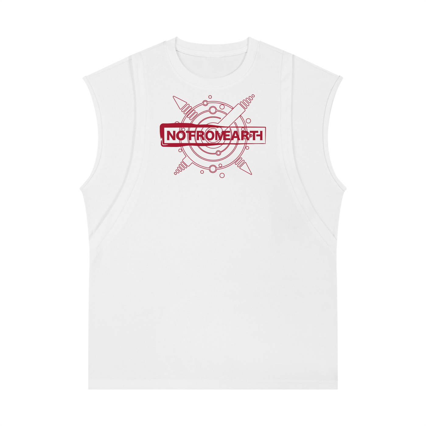 Spliced Panel Sleeveless Muscle T-Shirt