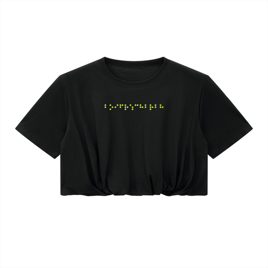 Women’s Crop Bubble Hem T-Shirt