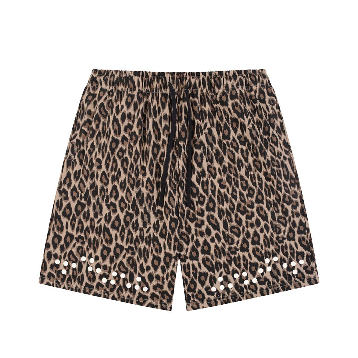 Unisex Heavyweight Leopard Drawstring Shorts