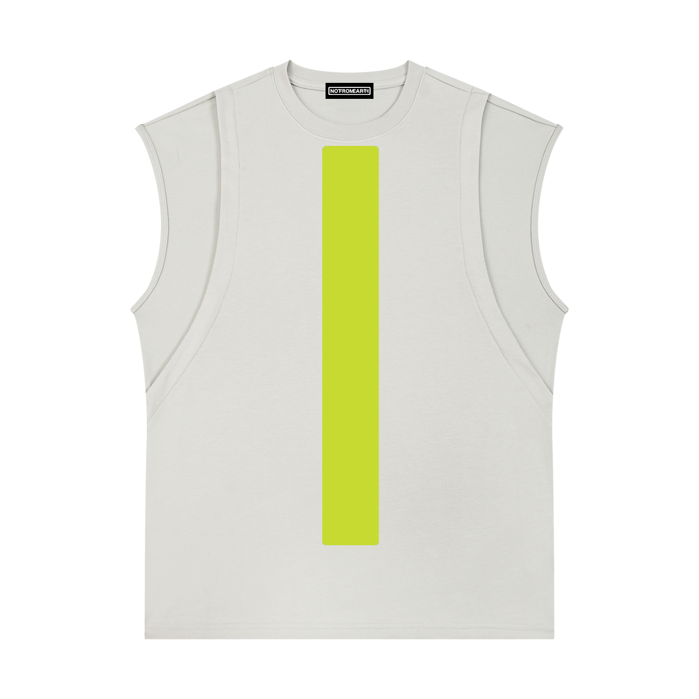 Spliced Panel Sleeveless Muscle T-Shirt