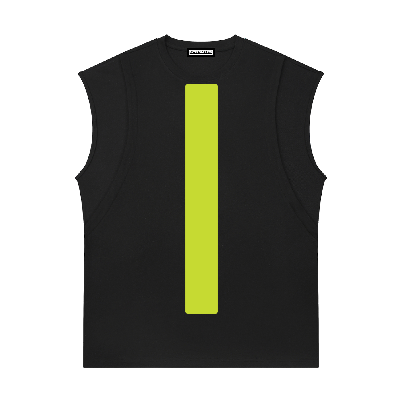 Spliced Panel Sleeveless Muscle T-Shirt