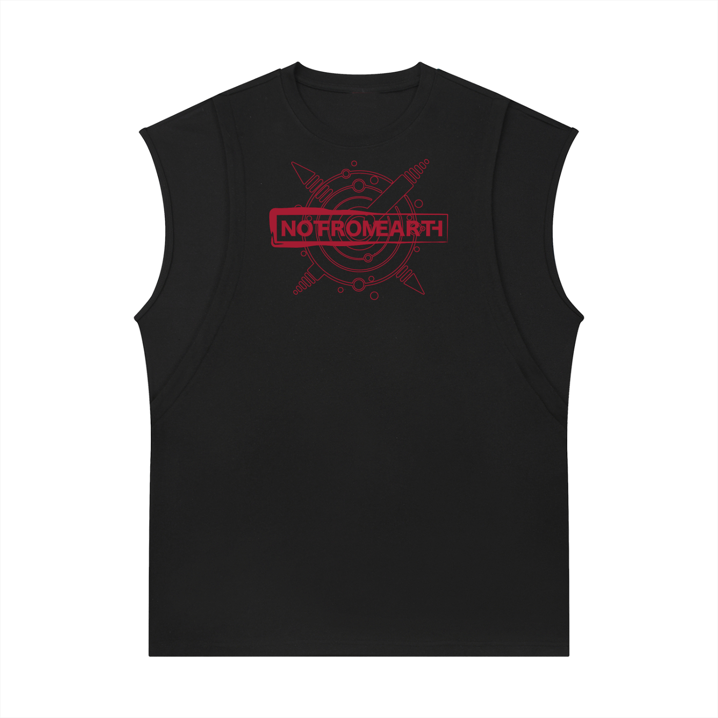 Spliced Panel Sleeveless Muscle T-Shirt