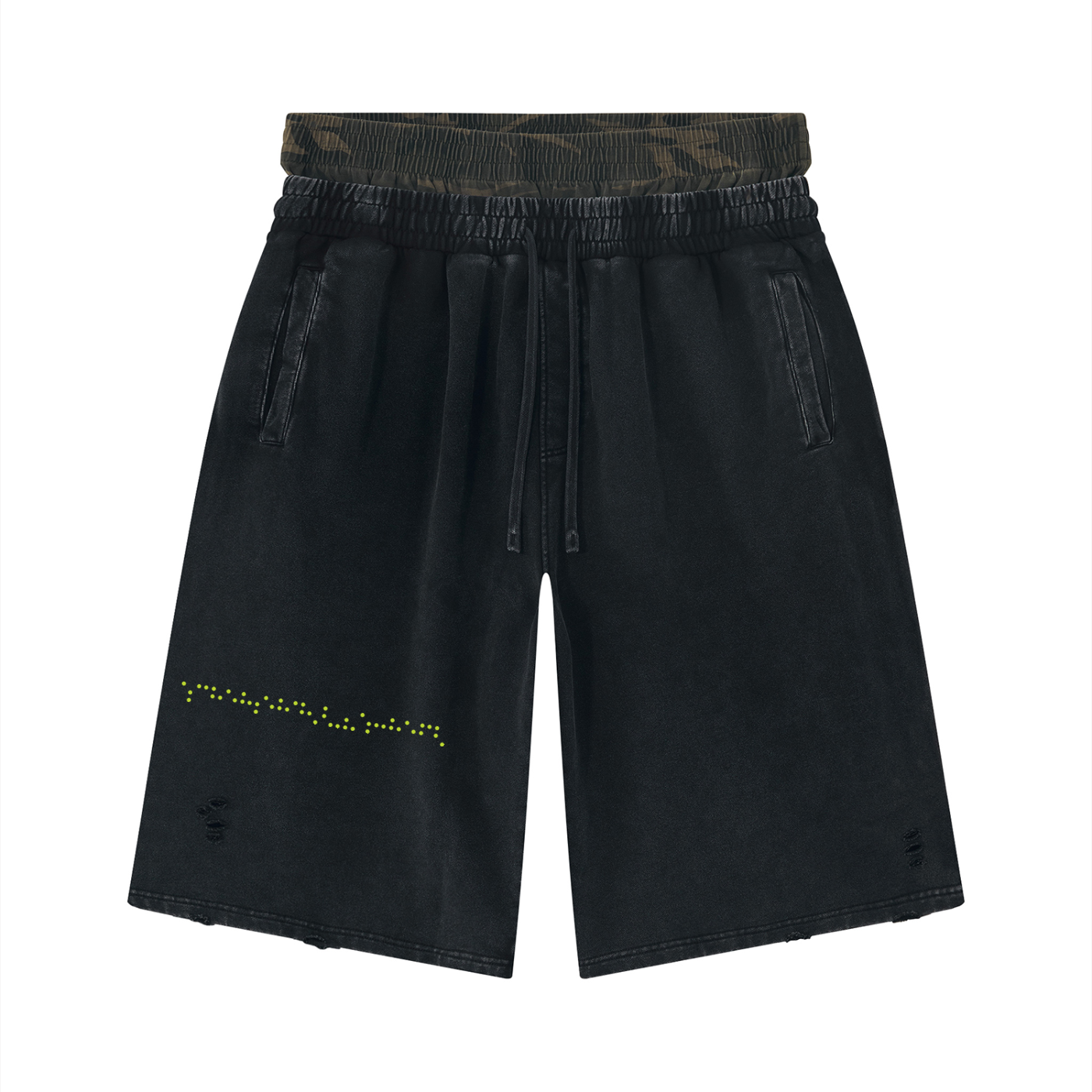 Love Frequency Distressed Shorts