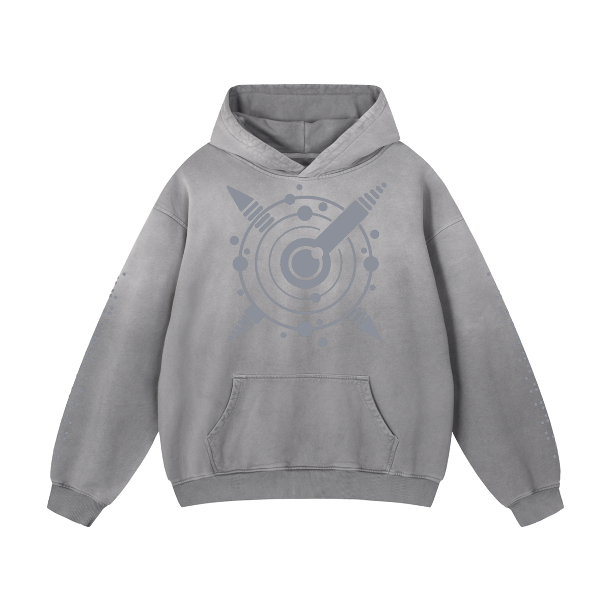 Crop Circle Signal Hoodie Grey