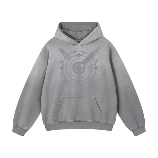 Crop Circle Signal Hoodie Grey