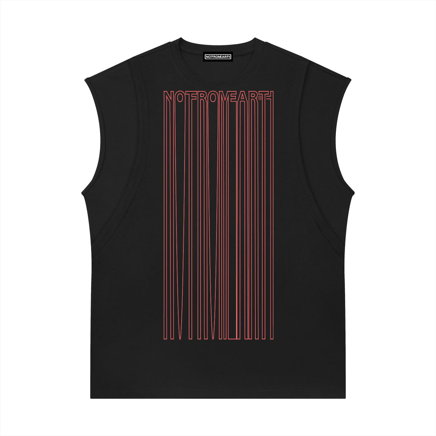 Spliced Panel Sleeveless Muscle T-Shirt