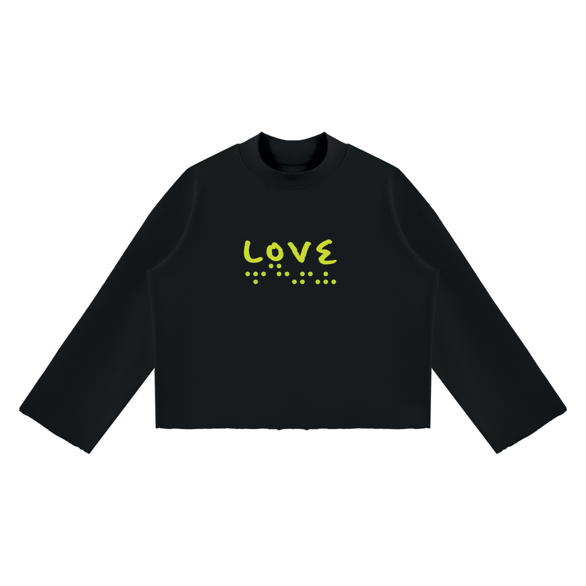 Love Transmission Raw-Edge Sweater