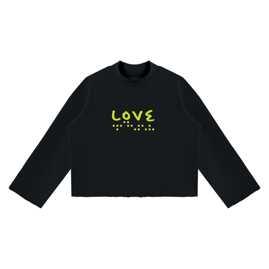 Love Transmission Raw-Edge Sweater