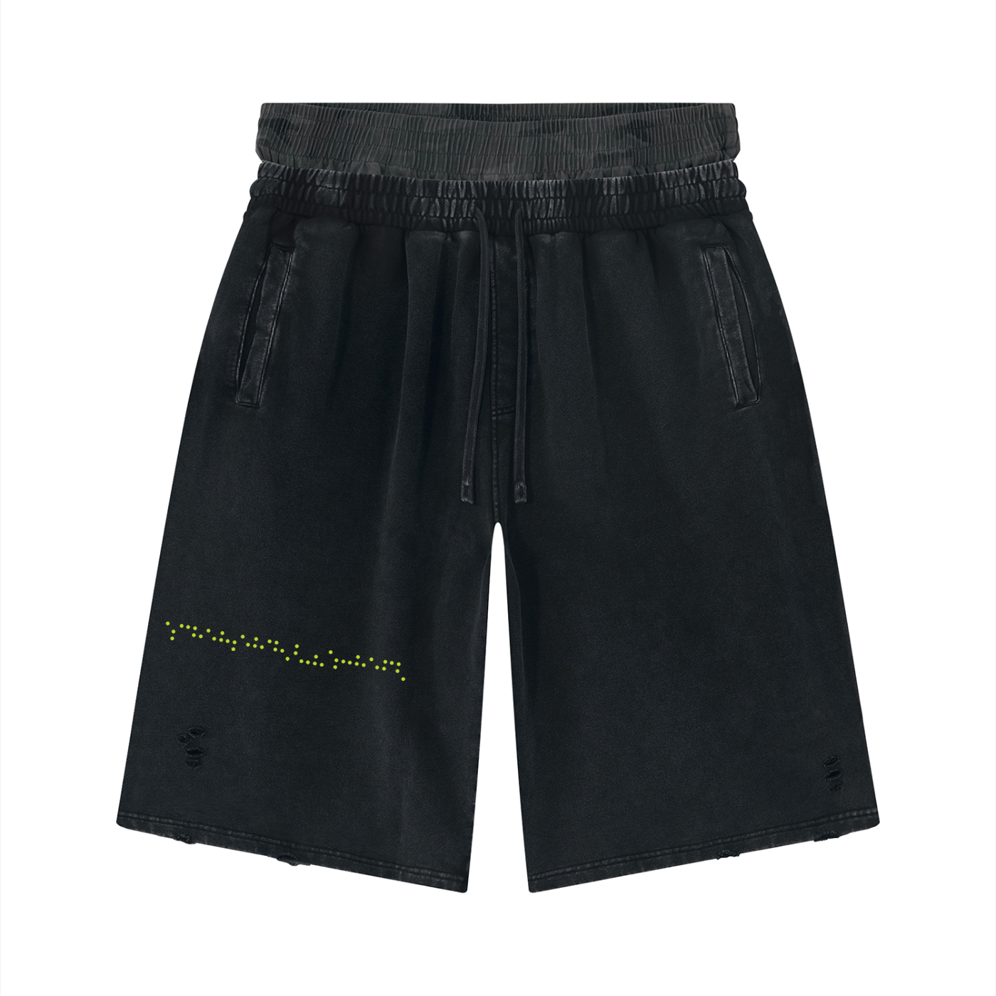 Love Frequency Distressed Shorts