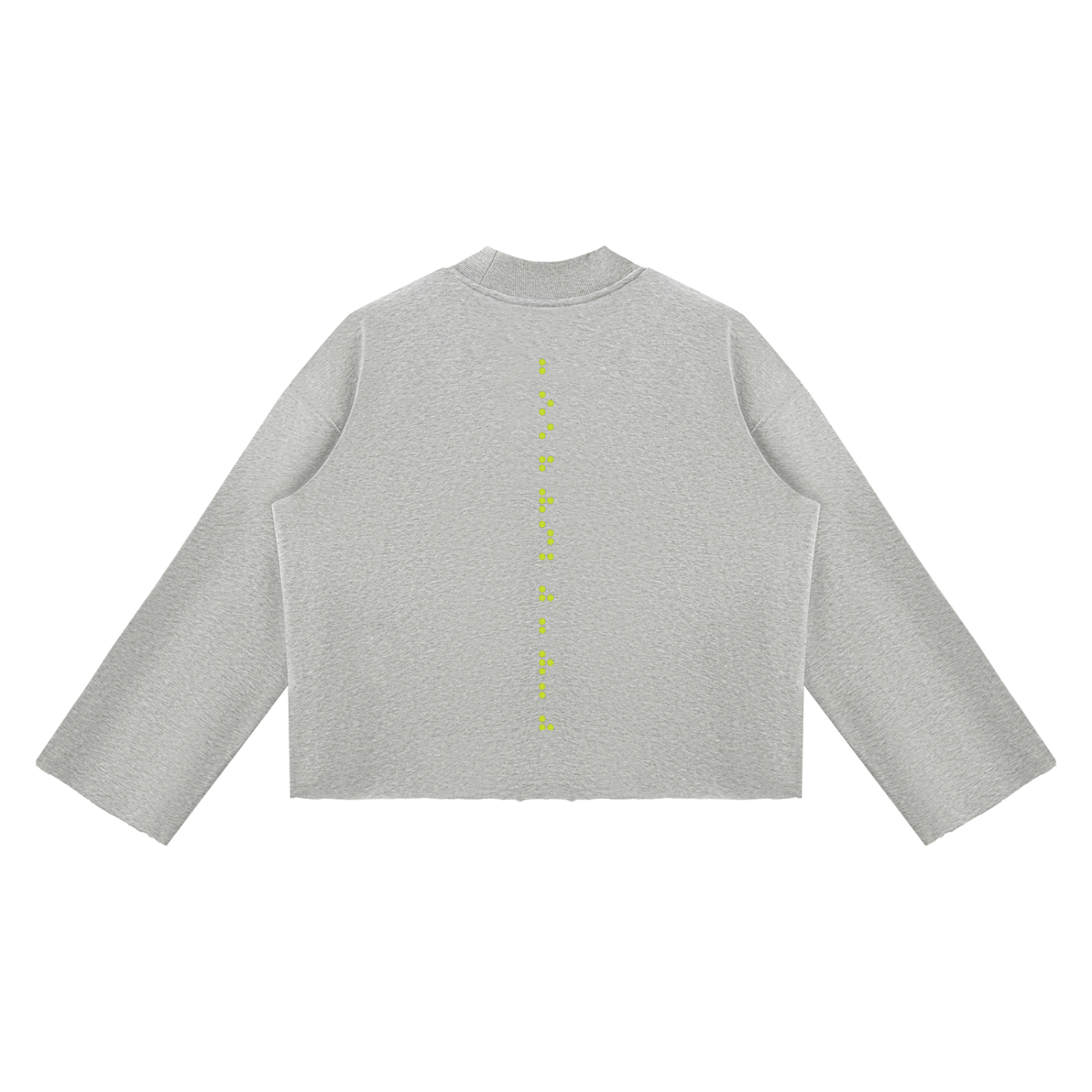 Unisex Mock Neck Raw Edge Boxy Sweatshirt