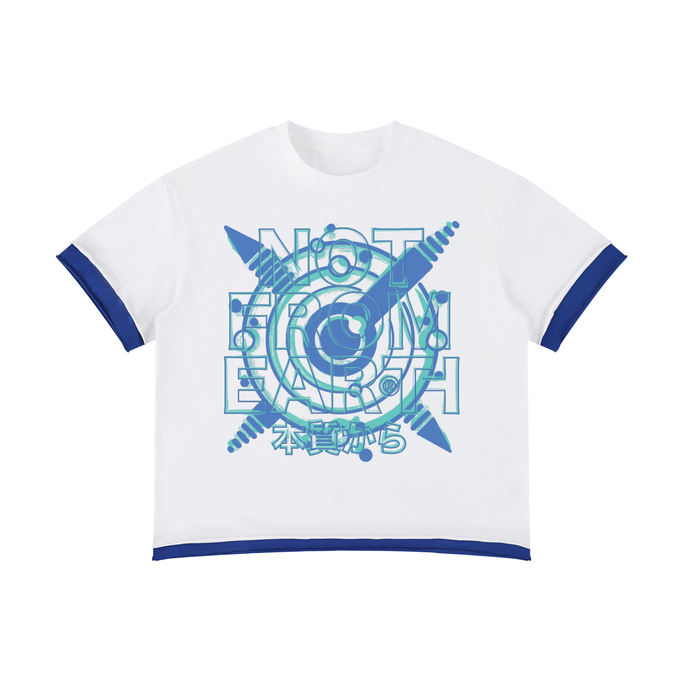 Unisex Boxy Color Block T-Shirt