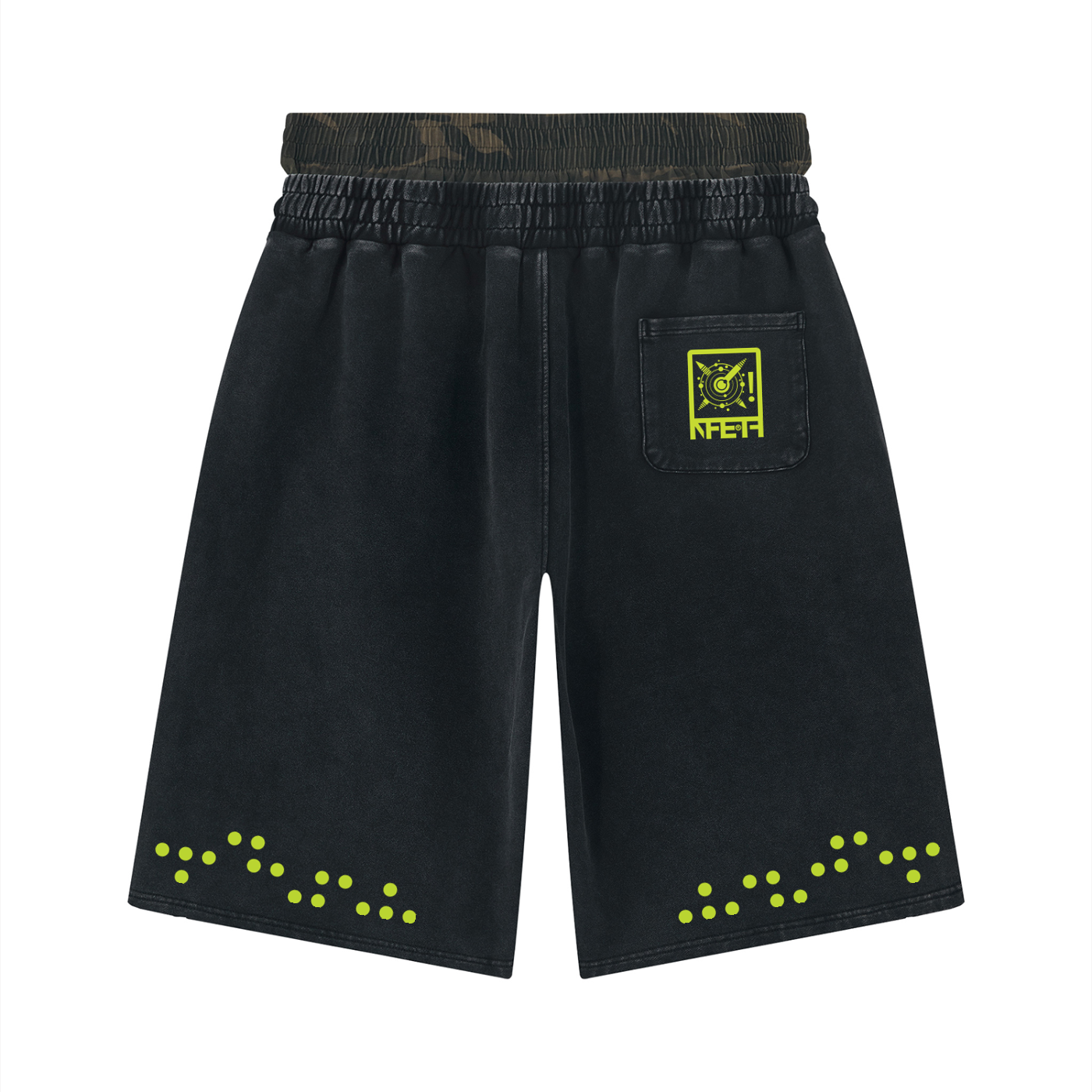 Love Frequency Distressed Shorts