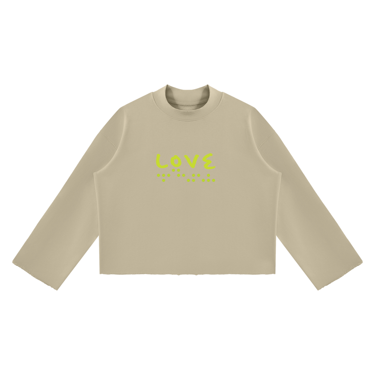 Love Transmission Raw-Edge Sweater