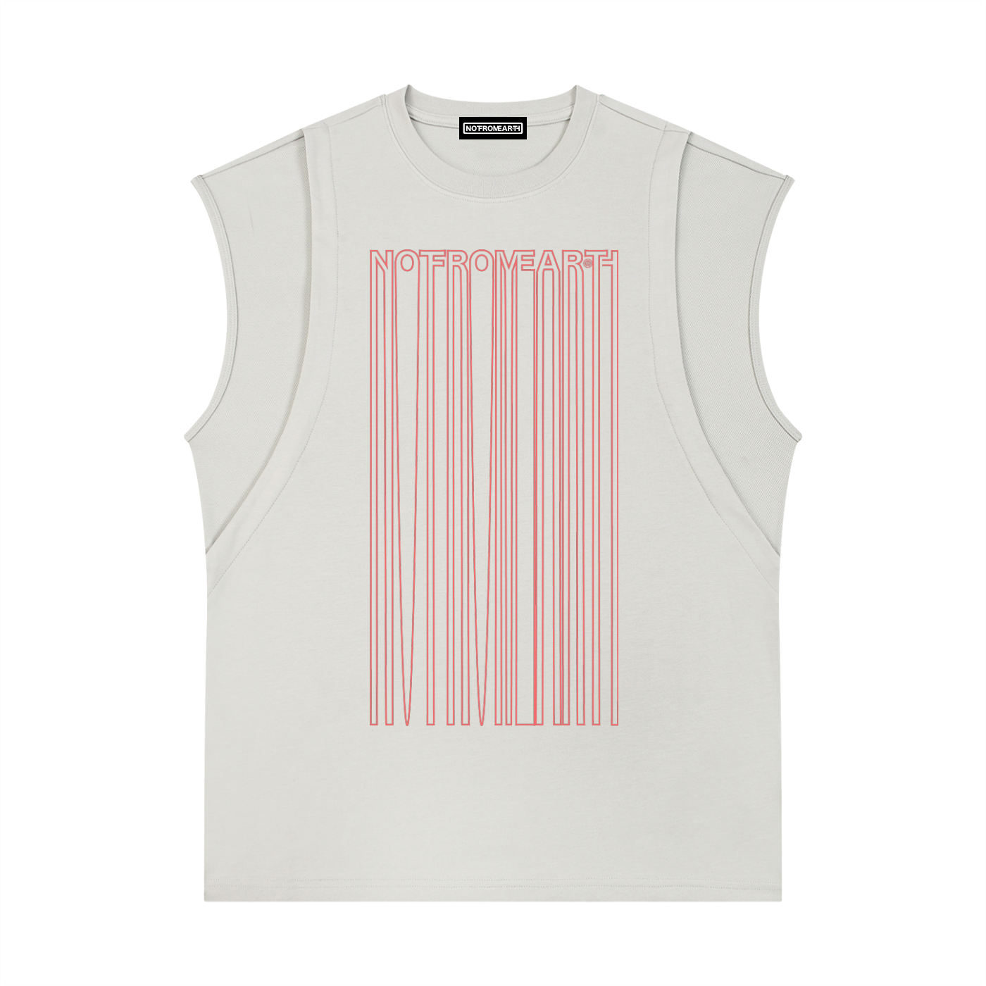 Spliced Panel Sleeveless Muscle T-Shirt