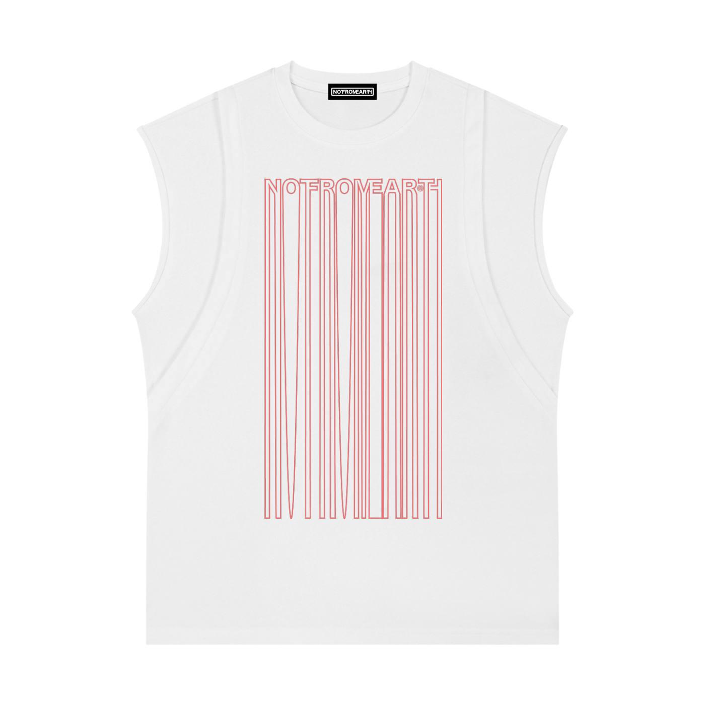 Spliced Panel Sleeveless Muscle T-Shirt
