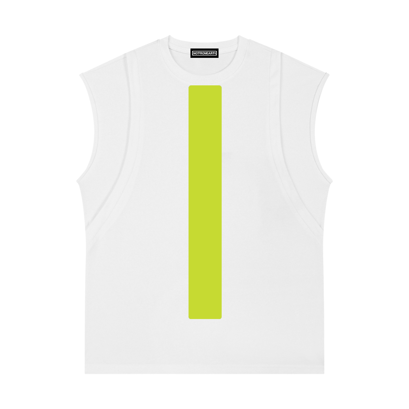 Spliced Panel Sleeveless Muscle T-Shirt