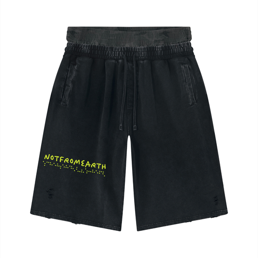 Love Frequency Distressed Shorts