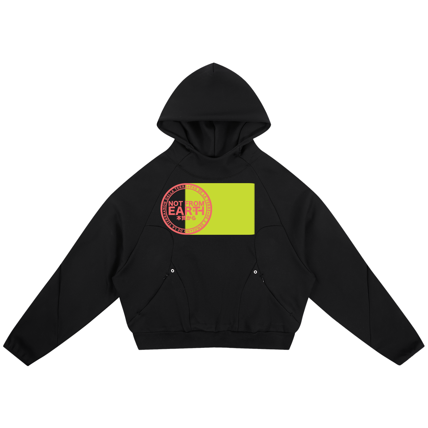 Curved Panel Raglan Hoodie