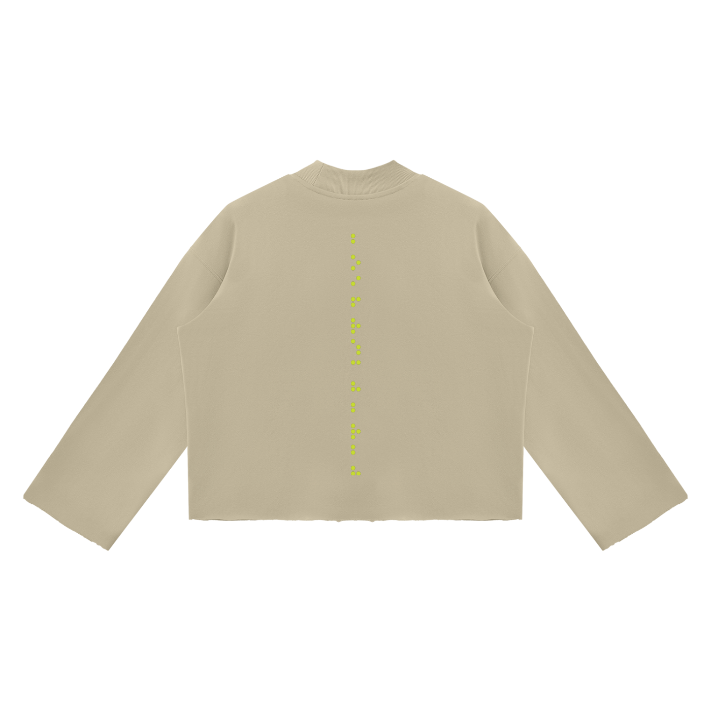 Unisex Mock Neck Raw Edge Boxy Sweatshirt