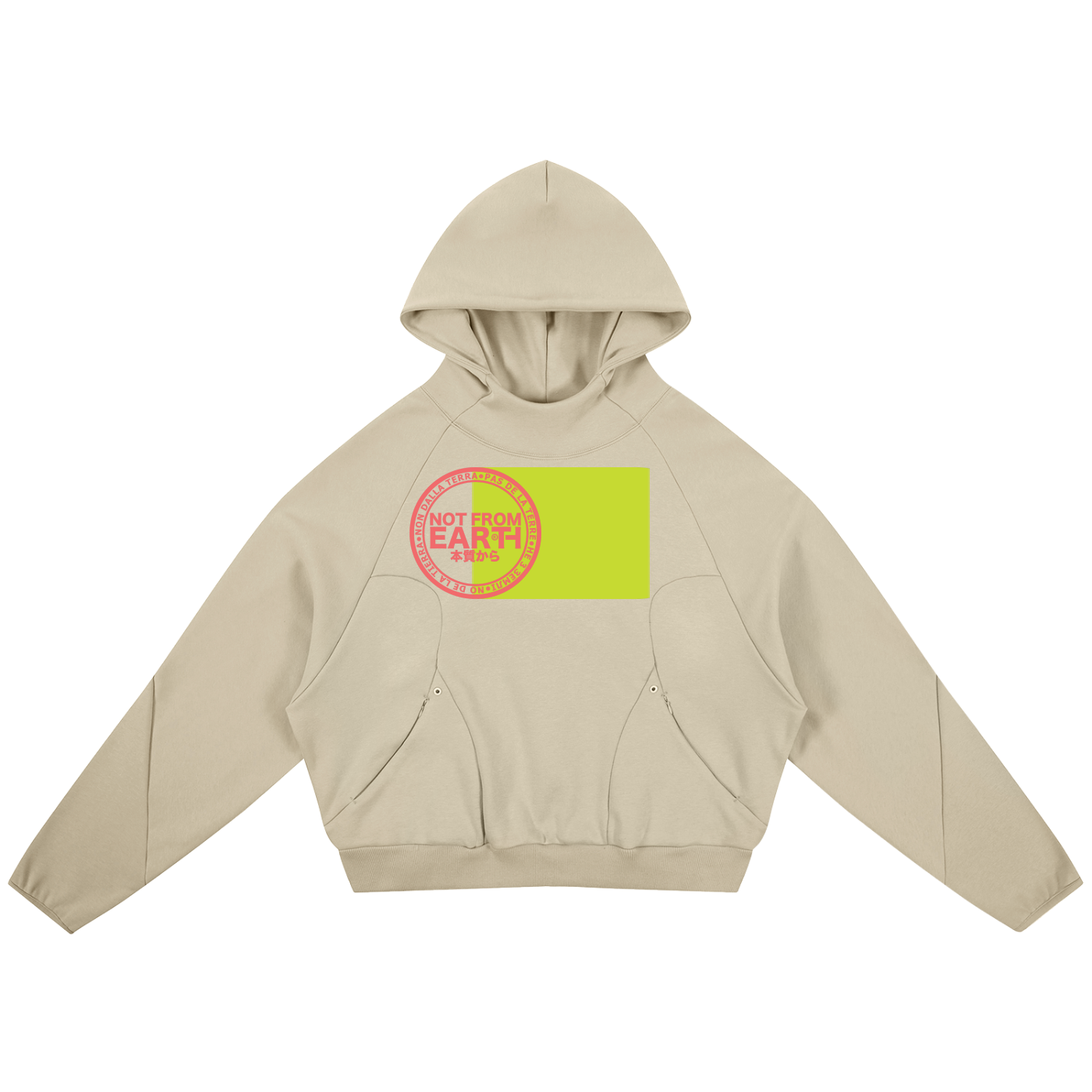 Curved Panel Raglan Hoodie