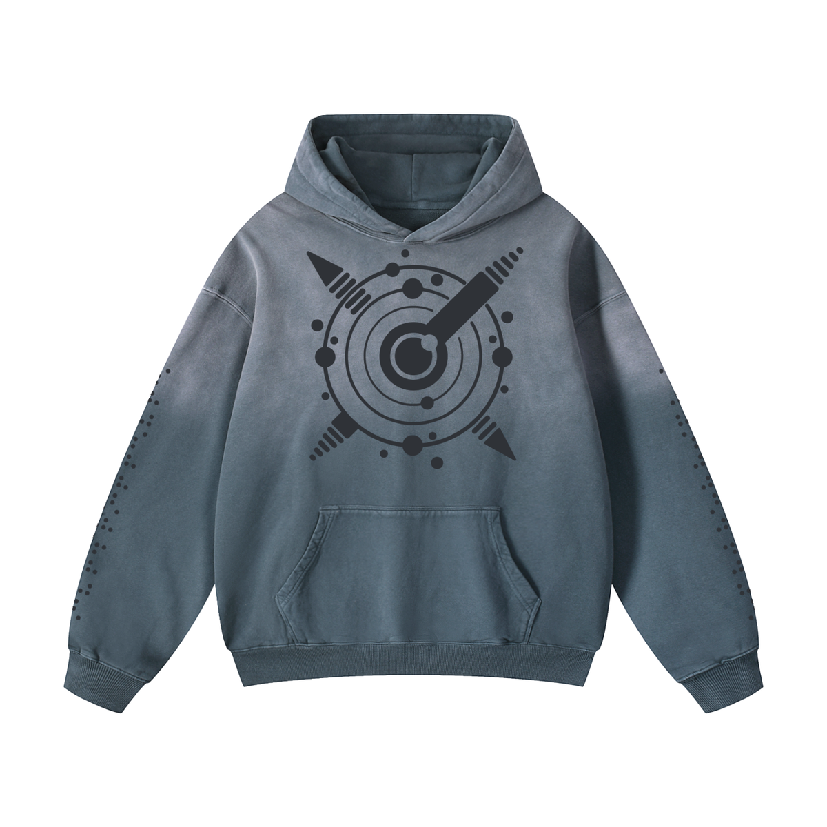 Crop Circle Signal Hoodie Blue