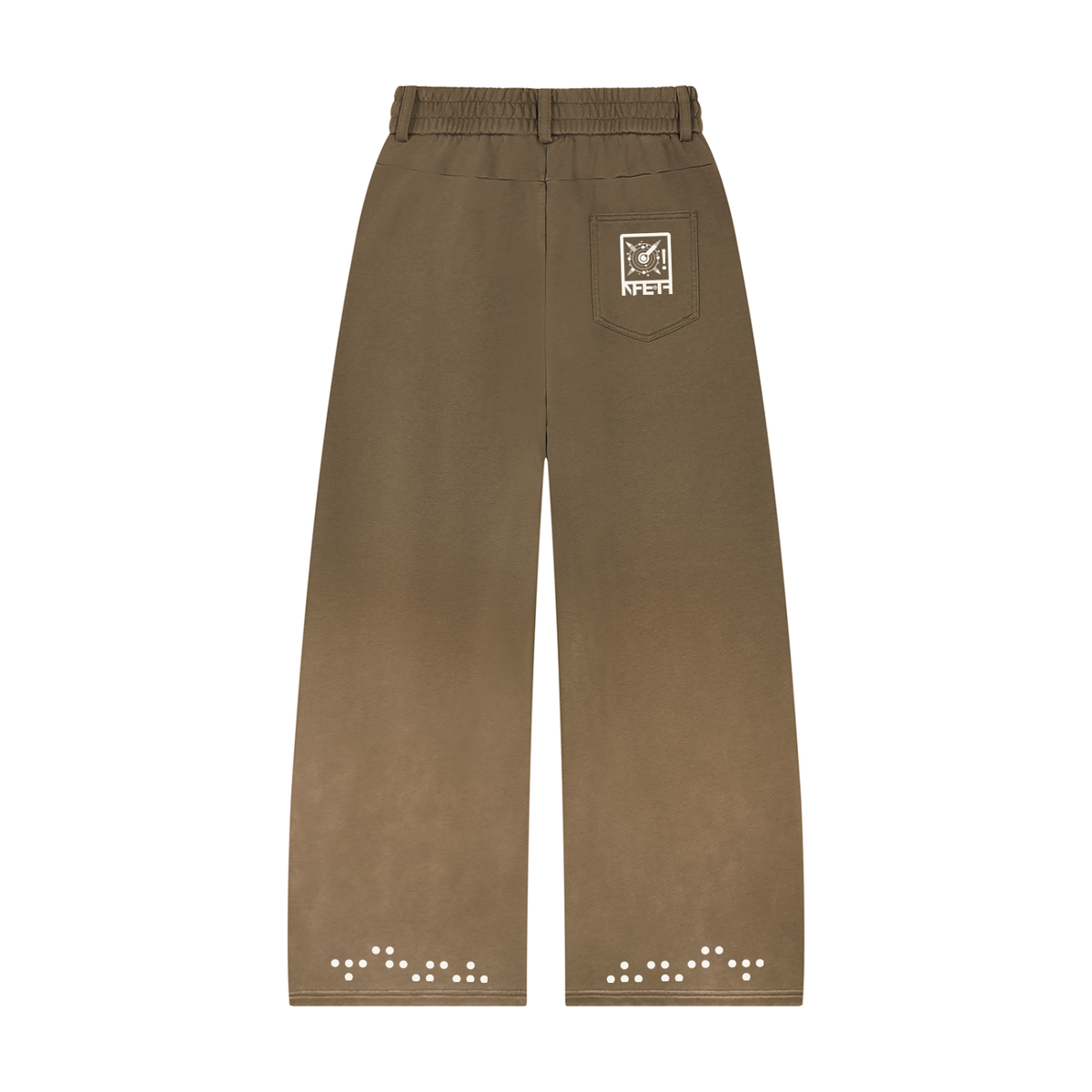 Unisex Sunfade Paneled Barrel Leg Sweatpants