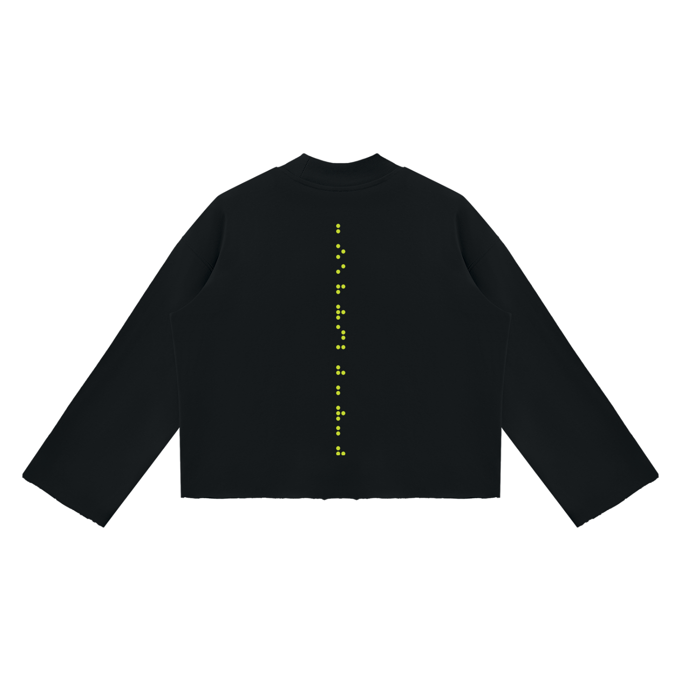 Unisex Mock Neck Raw Edge Boxy Sweatshirt