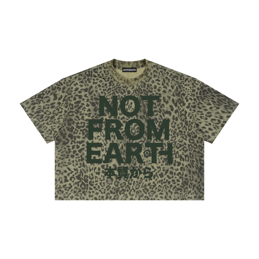 Unisex Leopard Print Boxy T-Shirt