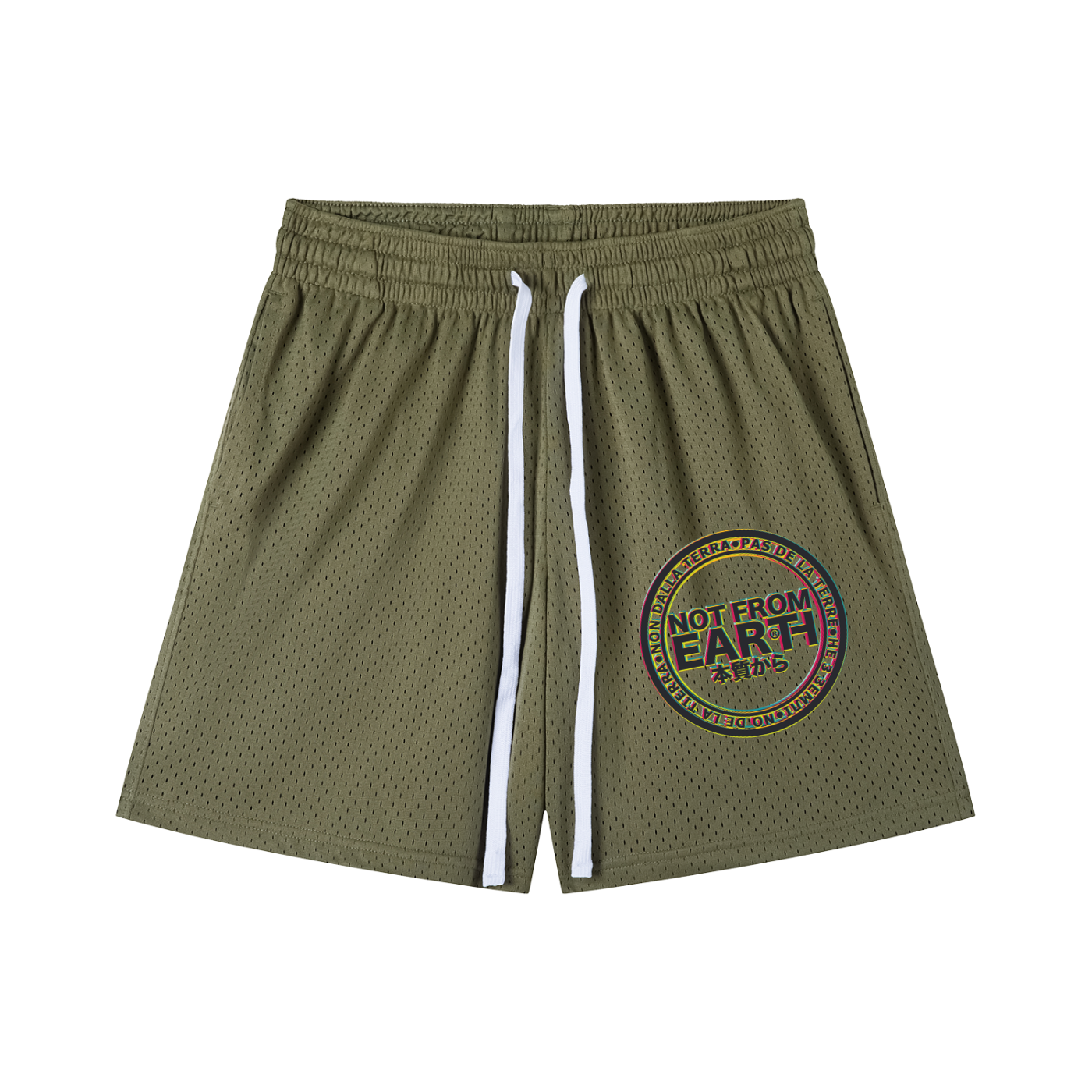 Mesh Drawstring Shorts