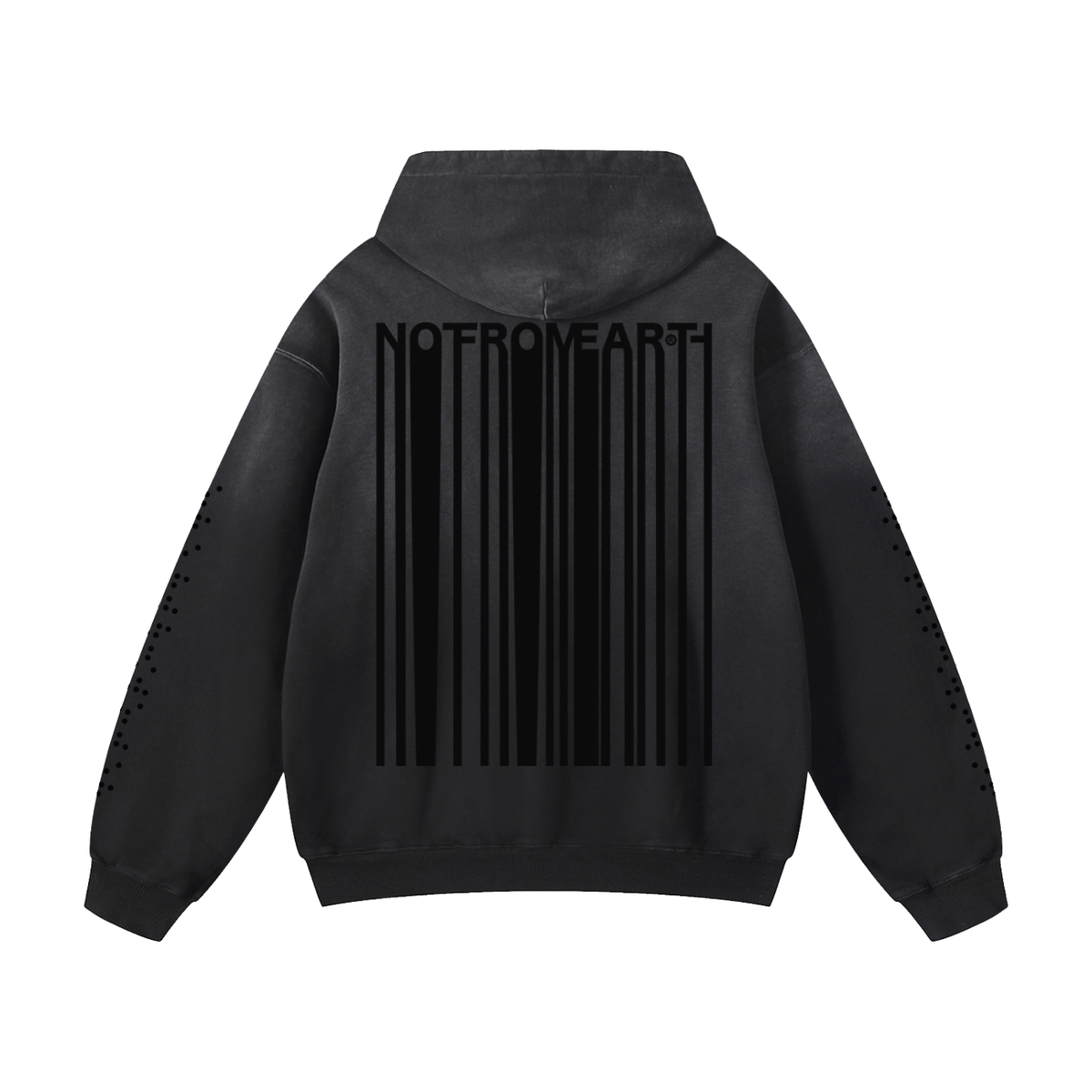 Crop Circle Signal Hoodie Black