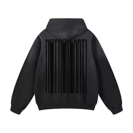 Crop Circle Signal Hoodie Black