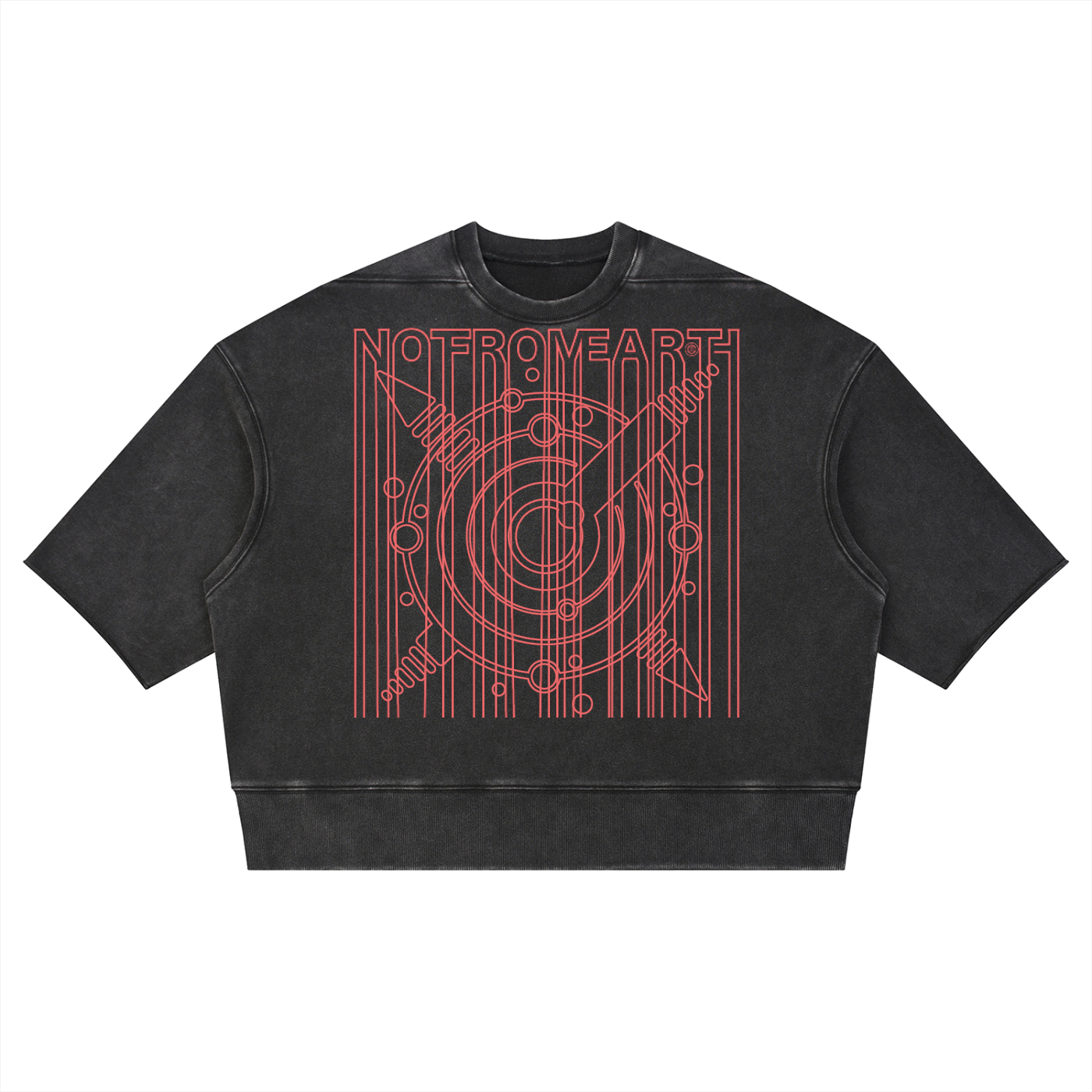 Unisex Mineral Wash Boxy Raw Edge T-Shirt