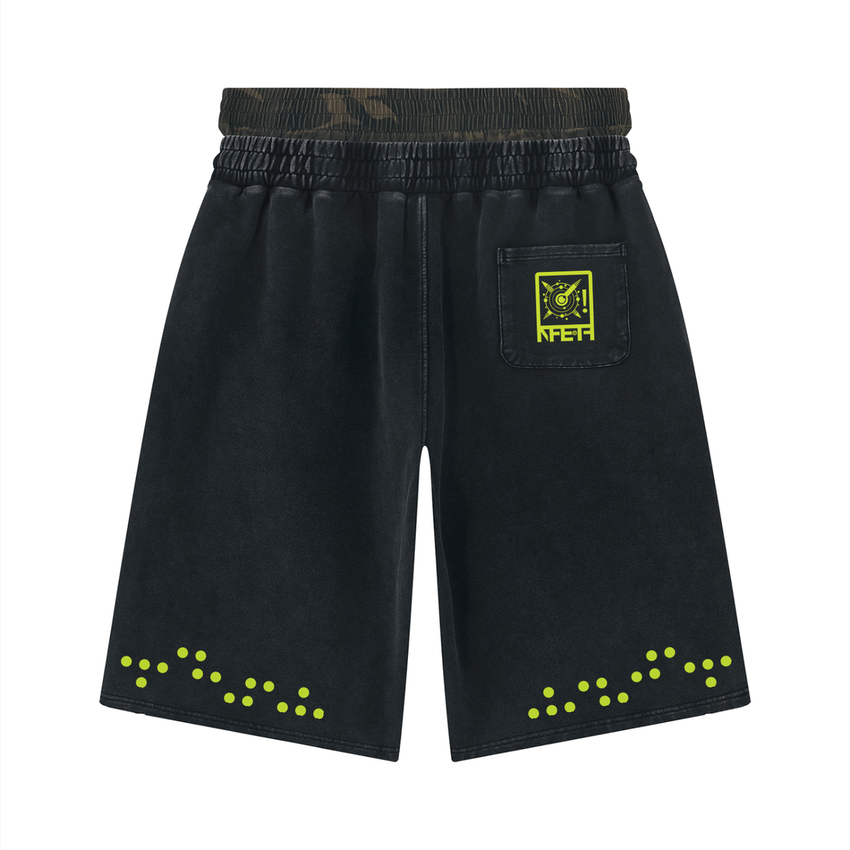 Love Frequency Distressed Shorts