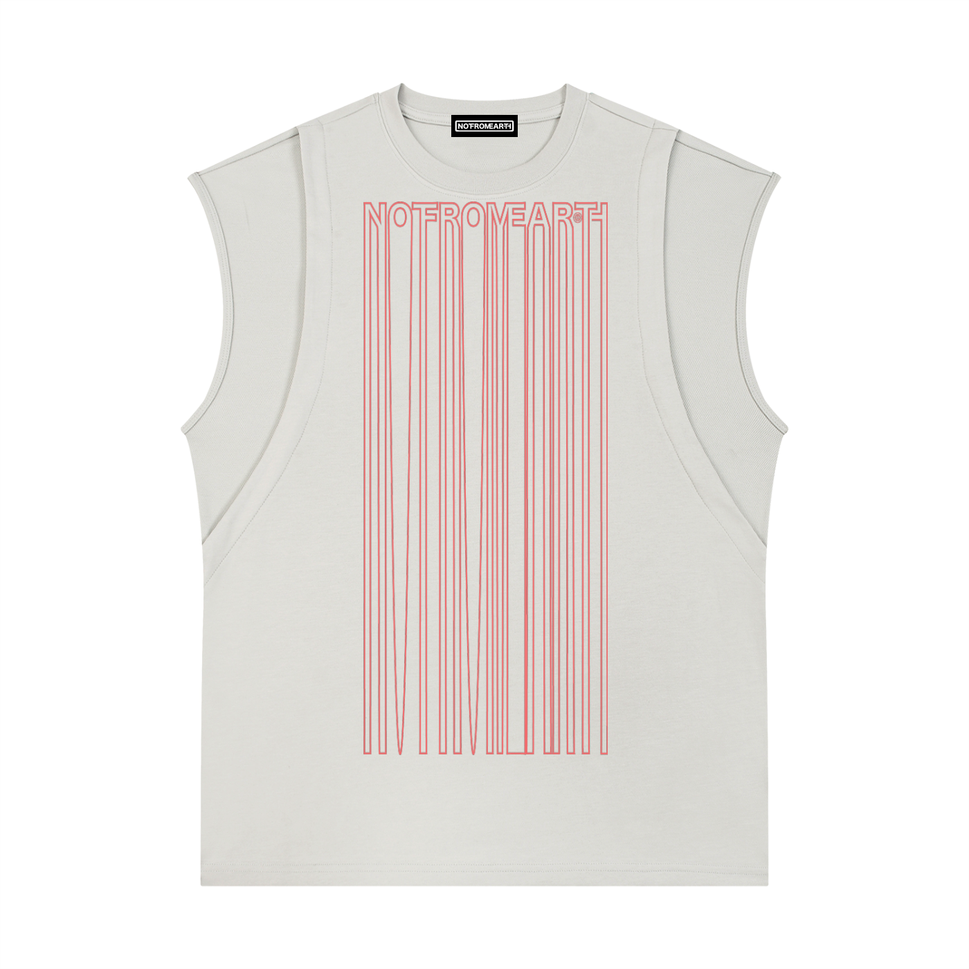 Spliced Panel Sleeveless Muscle T-Shirt