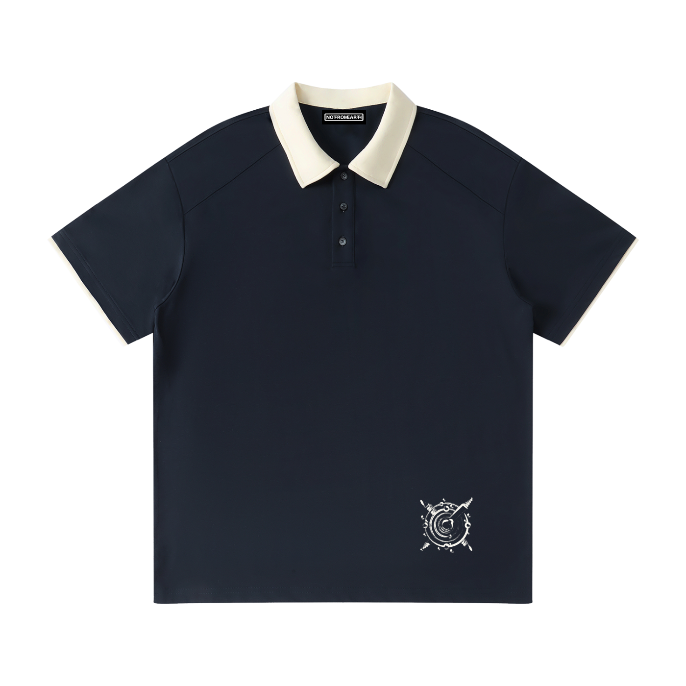 Contrast Collar Raglan Polo Shirt