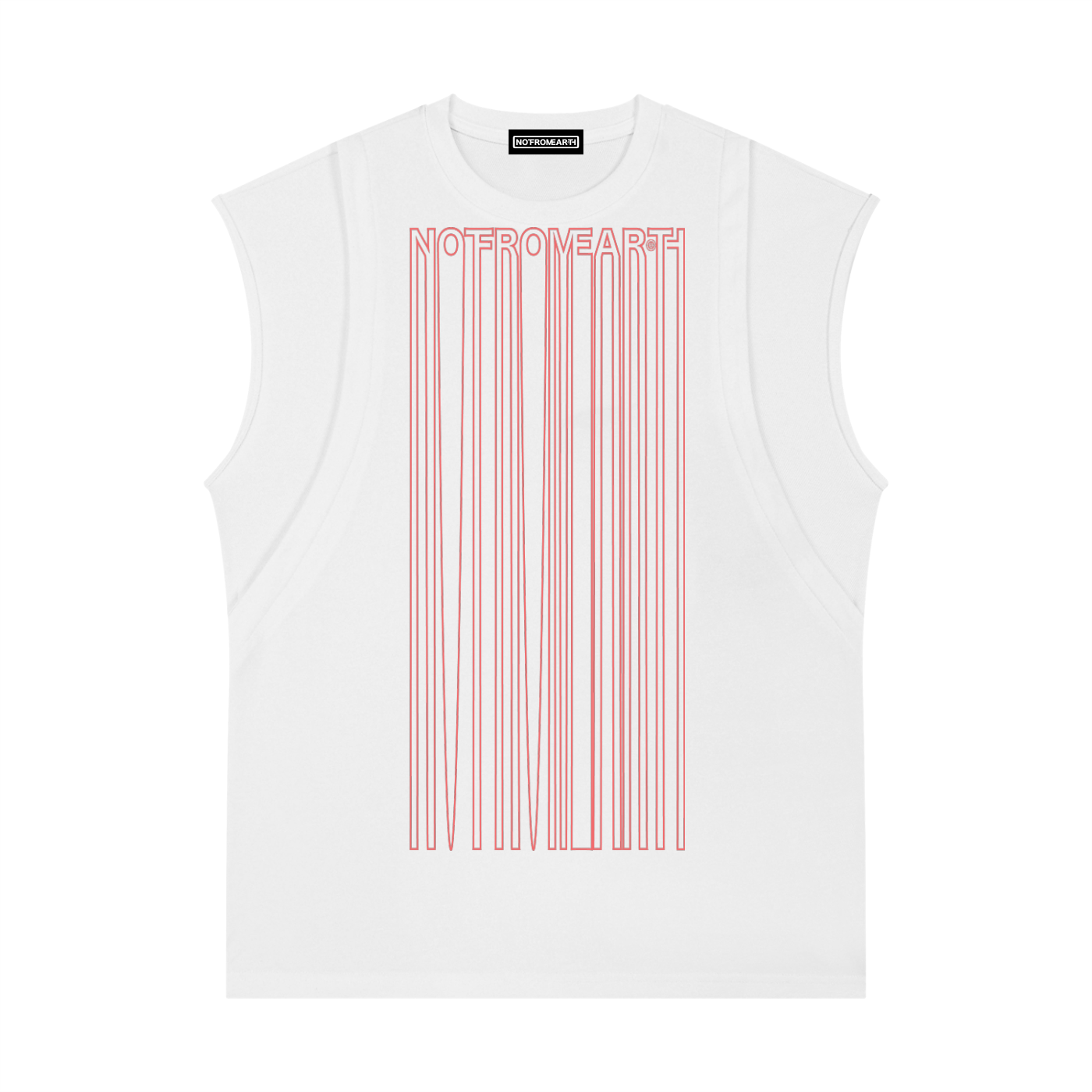 Spliced Panel Sleeveless Muscle T-Shirt