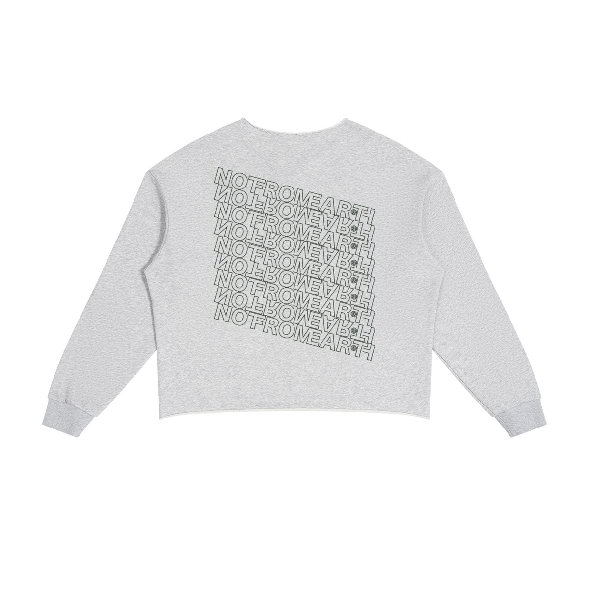 Unisex Paneled Raw Edge Boxy Sweatshirt
